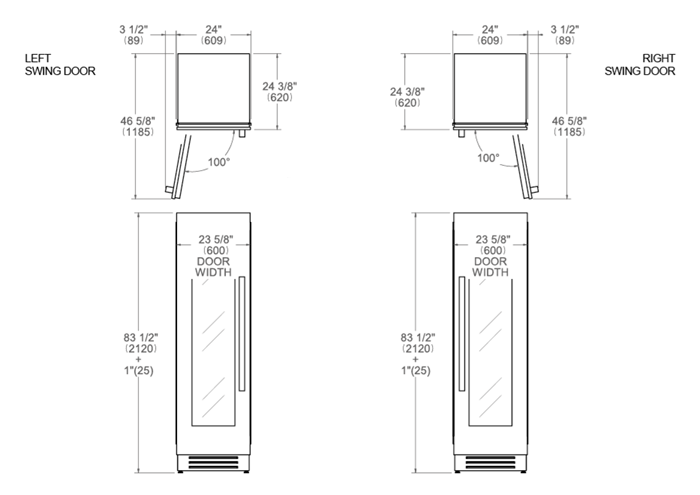 60 cm Built-in Wine Column | Bertazzoni